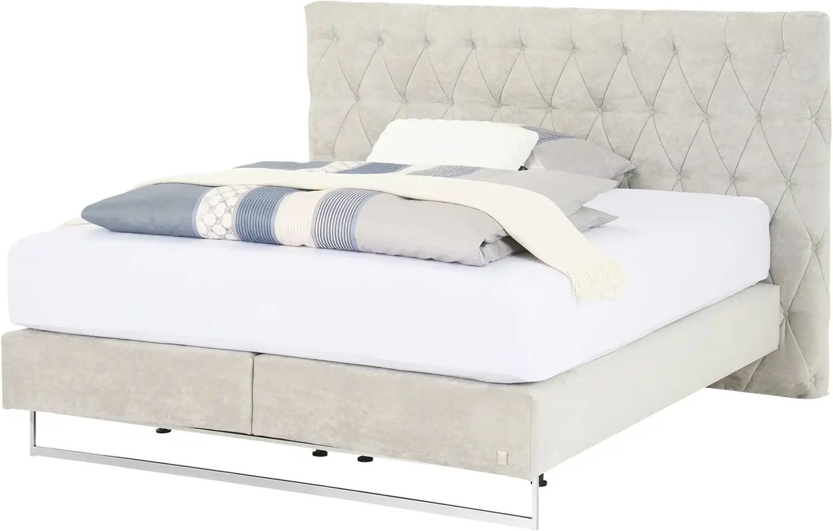 JOOP! Boxspringbett  Cubic Chesterfield ¦ beige ¦ Maße (cm): B: 211 H: 136 Betten > Boxspringbetten - Höffner