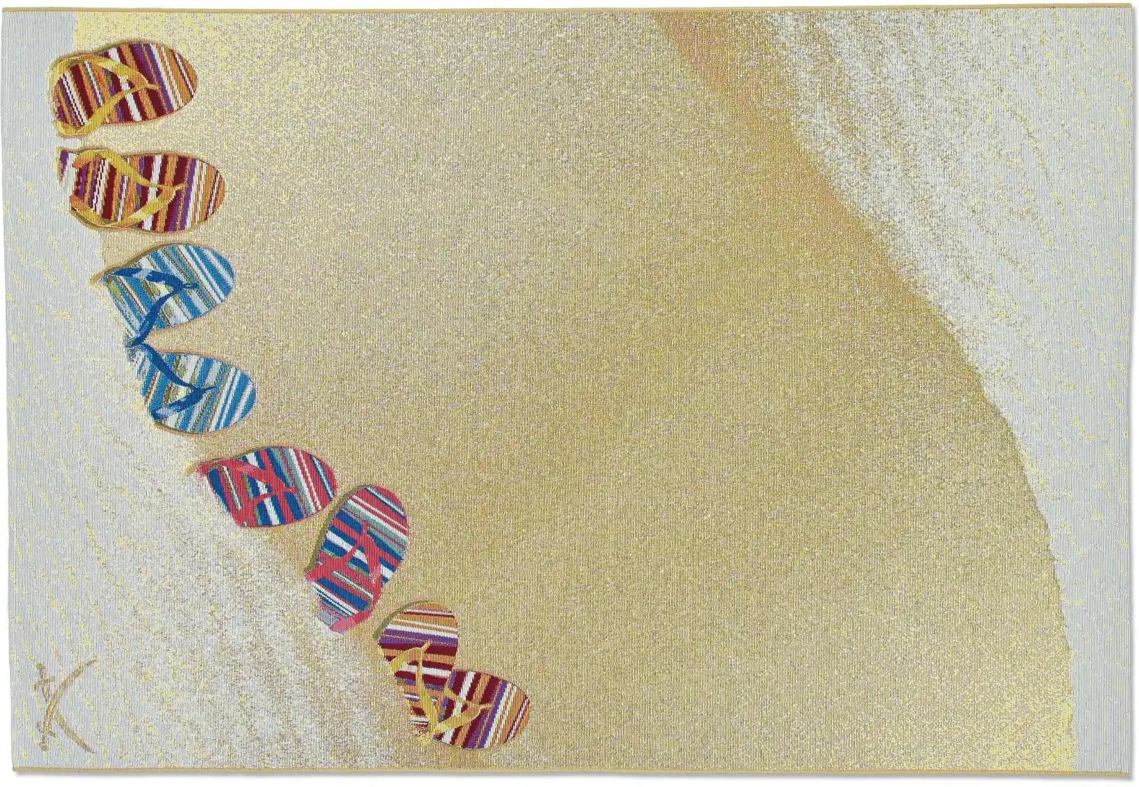 SANSIBAR Sylt Outdoorteppich Rantum Beach ¦ beige ¦ Synthetische Fasern ¦ Maße (cm): B: 160 H: 0,5 Teppiche > Outdoor T...