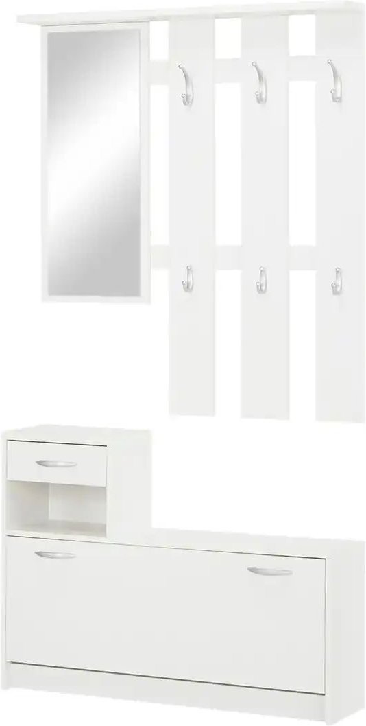 Garderobe Onno ¦ weiß ¦ Maße (cm): B: 100 H: 191 T: 25.0 Garderoben & Kleiderstangen > Garderoben - Höffner