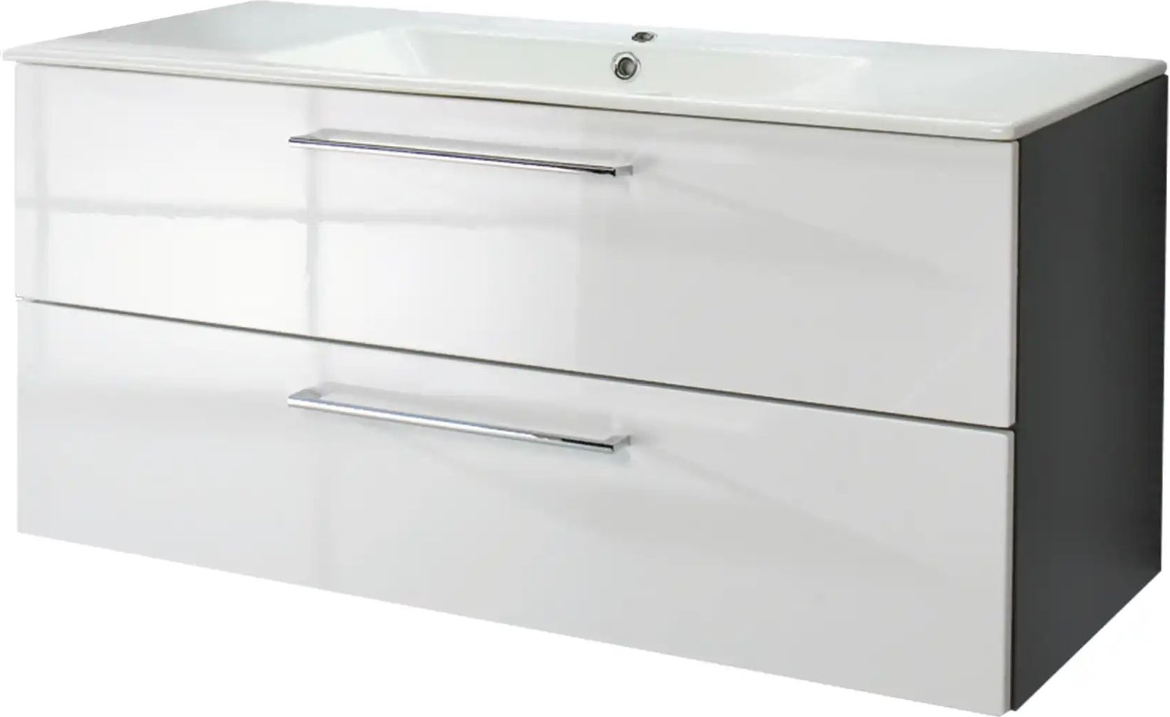 Waschtischkombination Fresdorfer See ¦ weiß ¦ Maße (cm): B: 100 Schränke > Badschränke > Komplett-Badkombinationen - Hö...