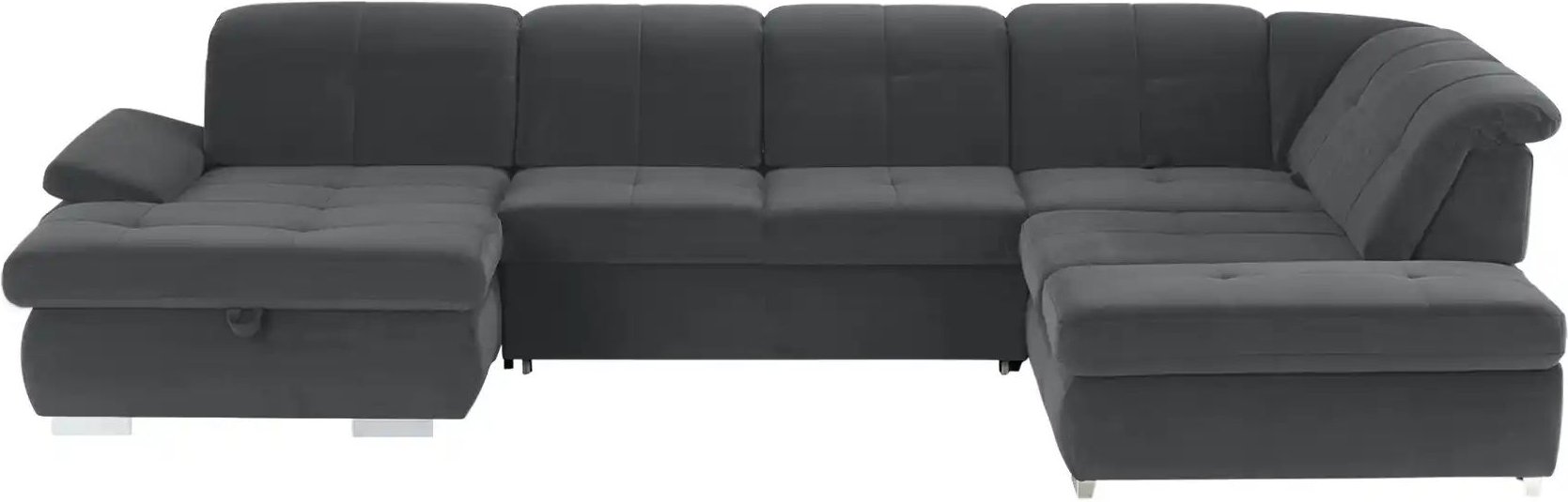 Lounge Collection Wohnlandschaft Mikrofaser Affair ¦ grau ¦ Maße (cm): B: 371 H: 100 T: 260.0 Polstermöbel > Sofas > Sc...