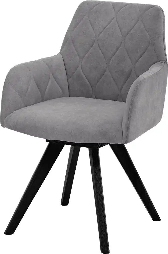 Woodford Esszimmerstuhl Damask ¦ grau ¦ Maße (cm): B: 61 H: 88 T: 66.5 Stühle > Küchenstühle > Küchenstühle mit Armlehn...