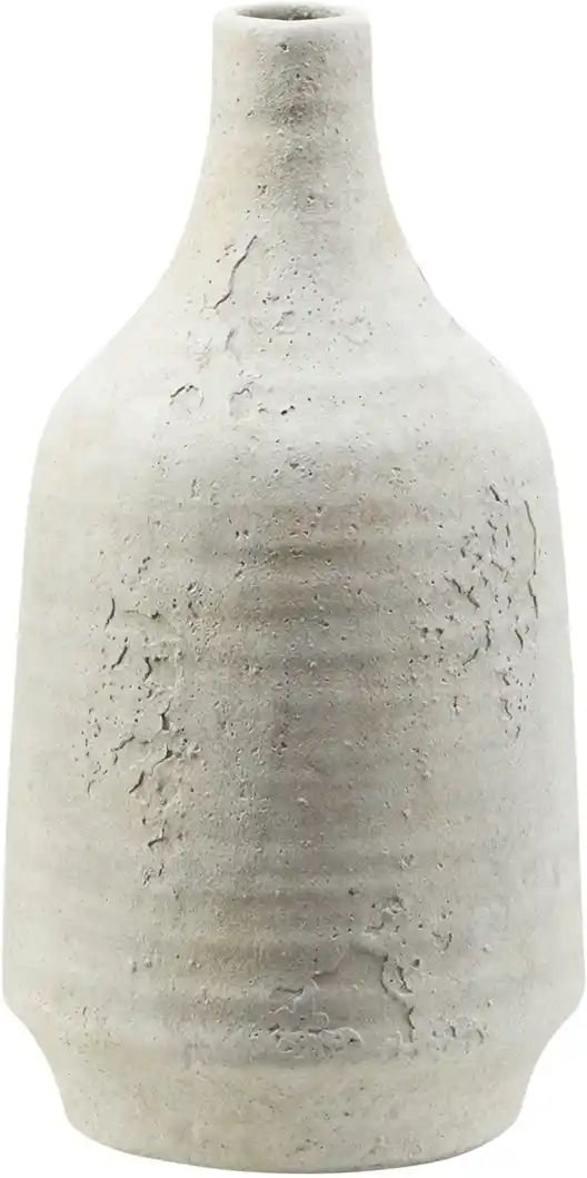 HOME STORY Deko Vase ¦ weiß ¦ Steingut ¦ Maße (cm): H: 28 Ø: 14.5 Accessoires > Vasen - Höffner