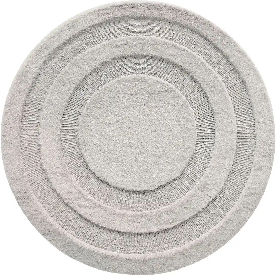 levelone Webteppich Bunny Circles ¦ grau ¦ Synthetische Fasern Ø: 70 Teppiche > Einfarbige Teppiche - Höffner