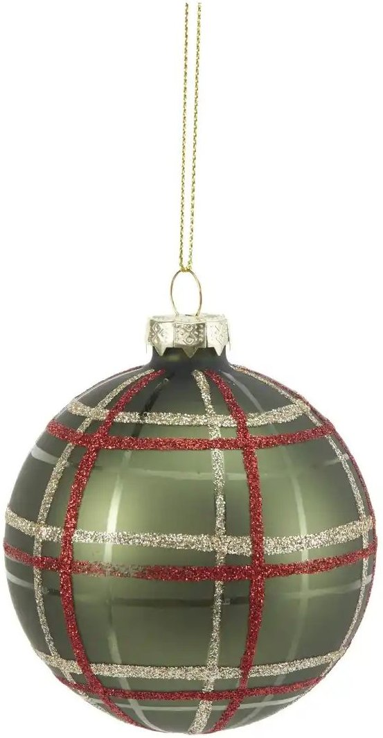 HOME STORY Weihnachtsbaumkugel ¦ grün ¦ Glas,Aluminium Ø: 8 Weihnachten - Höffner