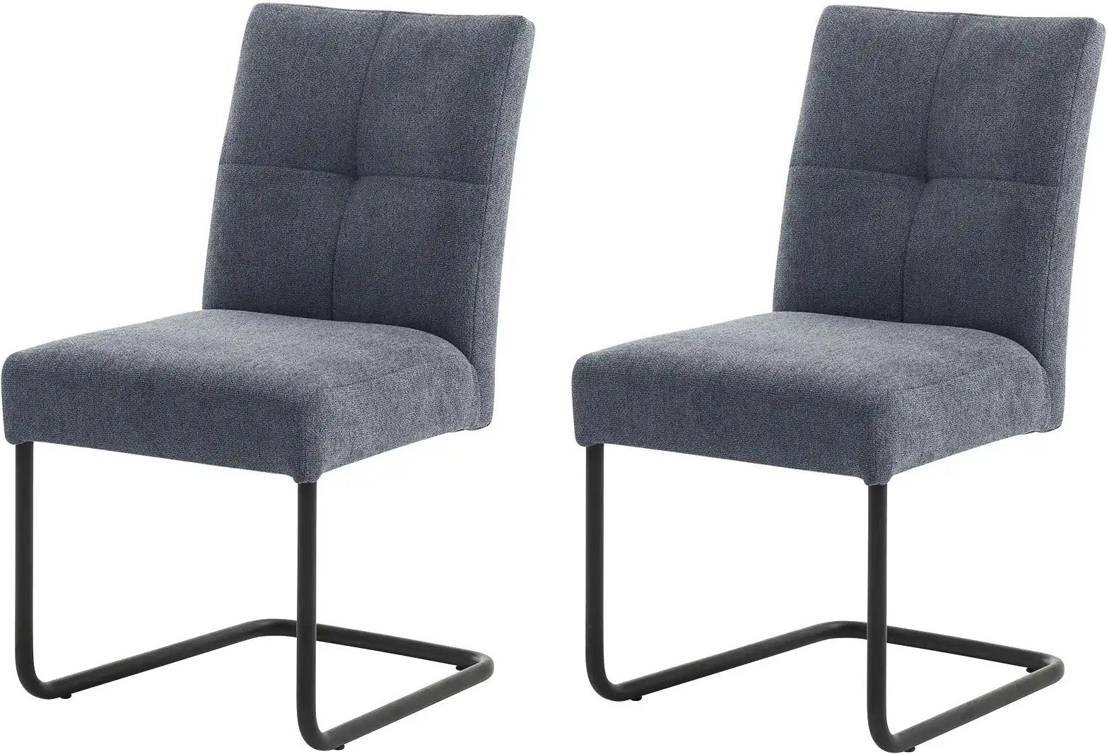 Woodford Schwingstuhl im 2er Set Tabby ¦ grau ¦ Maße (cm): B: 50 H: 91 T: 49.0 Stühle > Küchenstühle > Polster Küchenstü...