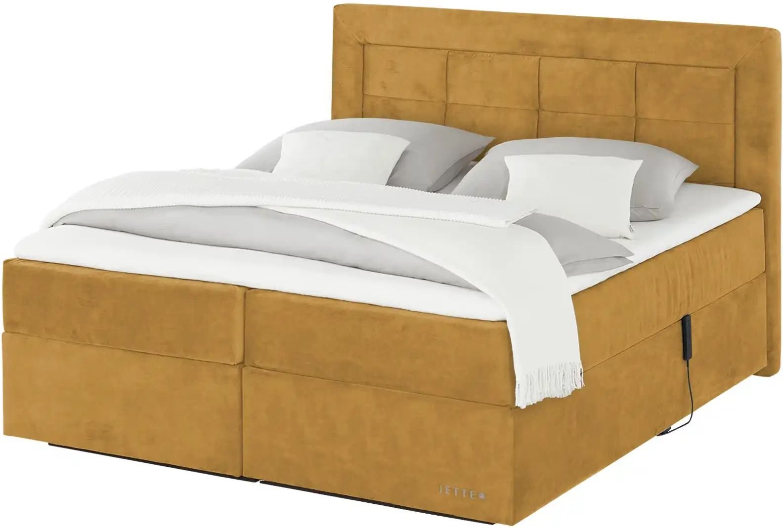 Jette Home Motor-Boxspringbett Jette Patch ¦ gelb ¦ Maße (cm): B: 182 H: 127 Betten > Boxspringbetten - Höffner