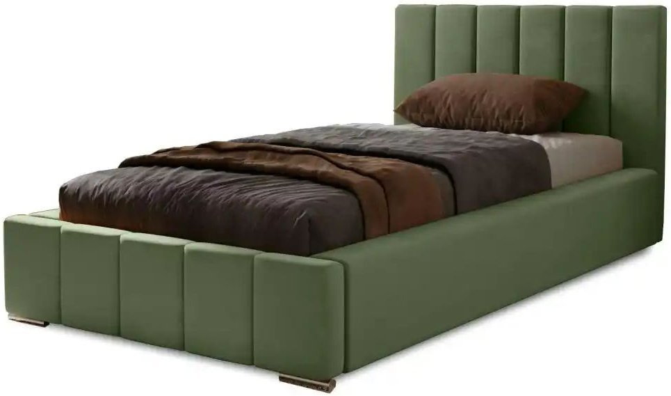 Polsterbett mit Stauraum mit Bettkasten und Lattenrost Nelia ¦ grün ¦ Maße (cm): B: 115 H: 100 Betten > Polsterbetten - ...