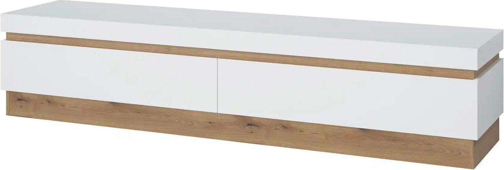 TV-Lowboard Calabria ¦ weiß ¦ Maße (cm): B: 201 H: 44 T: 45.0 Kommoden & Sideboards > Lowboards - Höffner