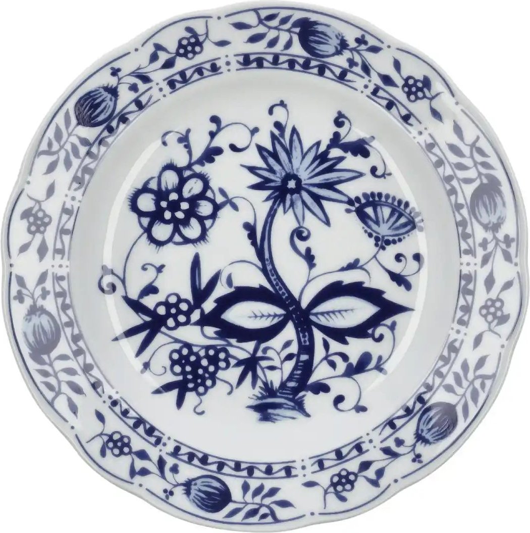 Kahla Frühstücksteller "Rosella" Zwiebelmuster ¦ blau ¦ Porzellan ¦ Maße (cm): H: 2,5 Ø: 20.4 Geschirr > Einzelgeschir...