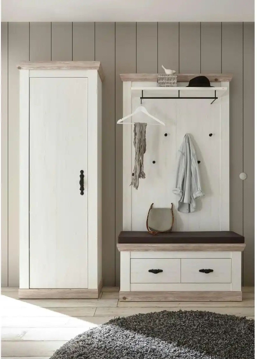 Garderobe Roble ¦ weiß ¦ Maße (cm): B: 190 H: 201 T: 45.0 Garderoben & Kleiderstangen > Garderoben - Höffner