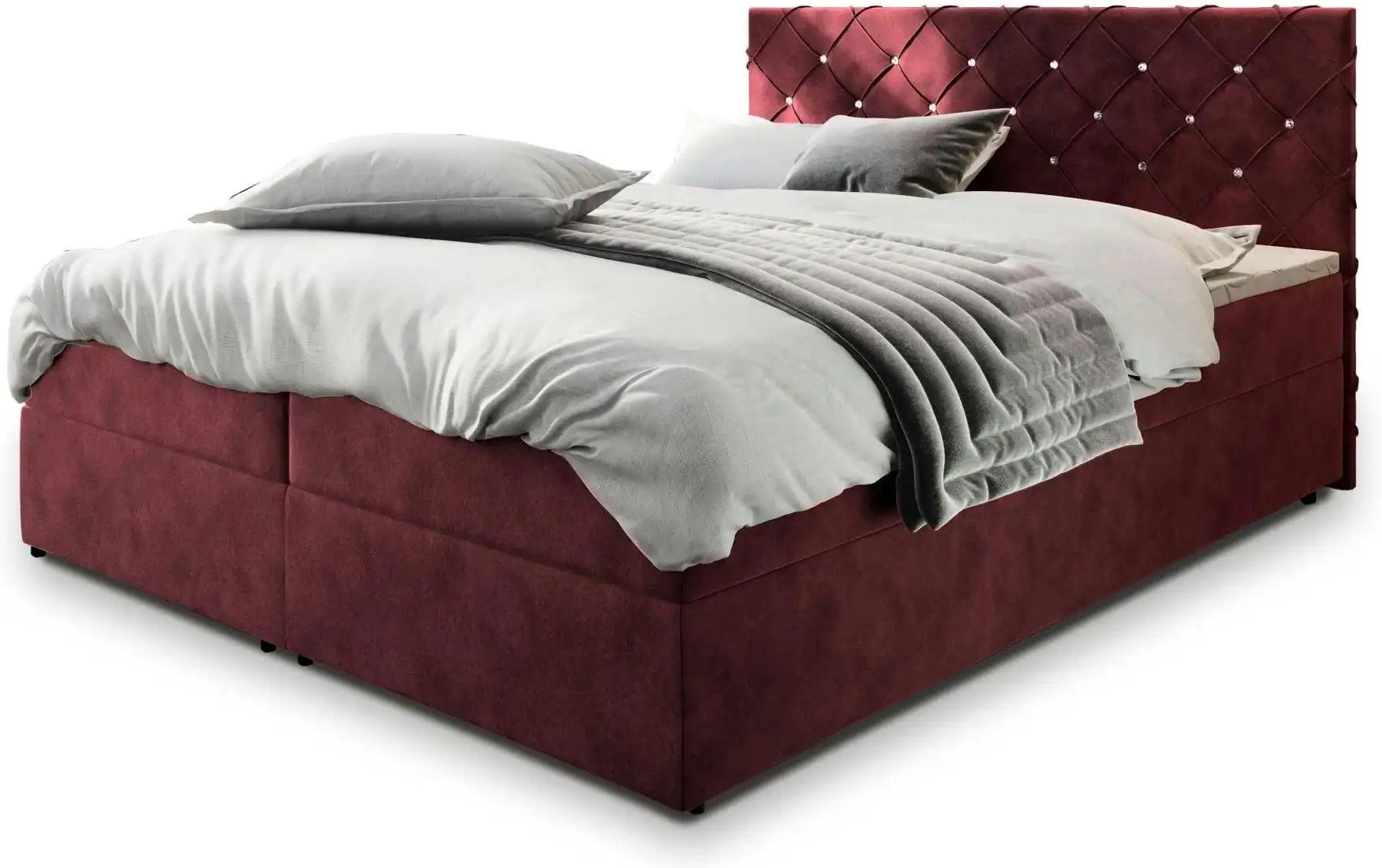 MASSENO Boxbett mit Bettkasten Riva ¦ rot ¦ Maße (cm): B: 140 H: 98 Betten > Polsterbetten - Höffner