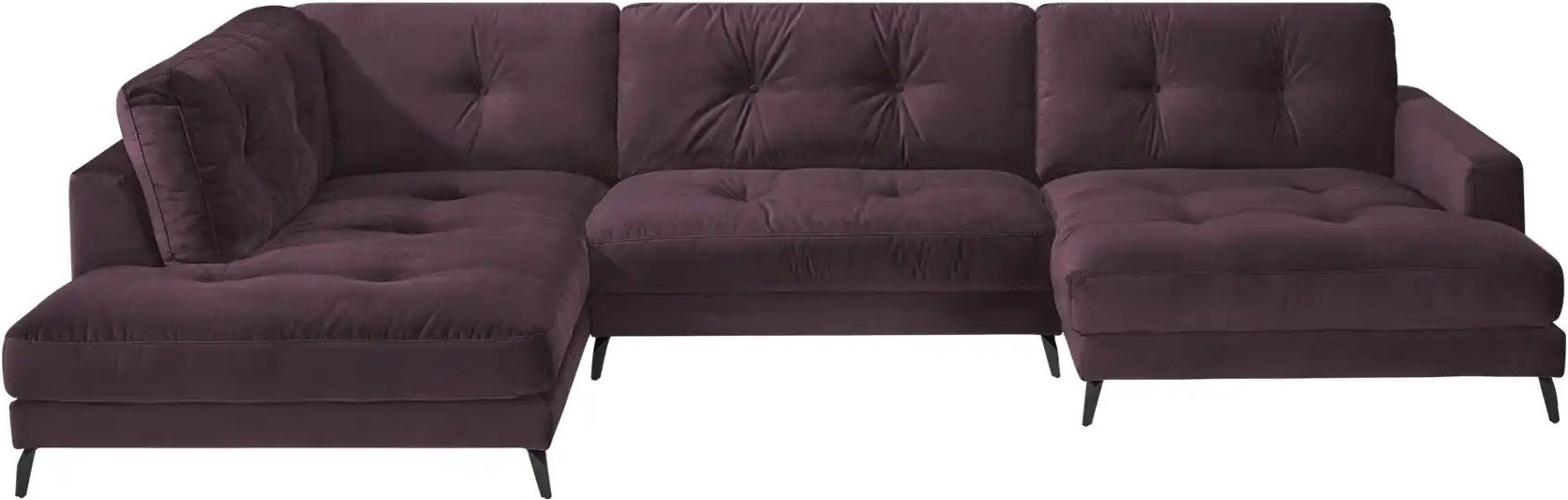 Jette Home Wohnlandschaft aus Samt Jette Return ¦ lila/violett ¦ Maße (cm): B: 359 H: 84 Polstermöbel > Sofas > Wohnland...