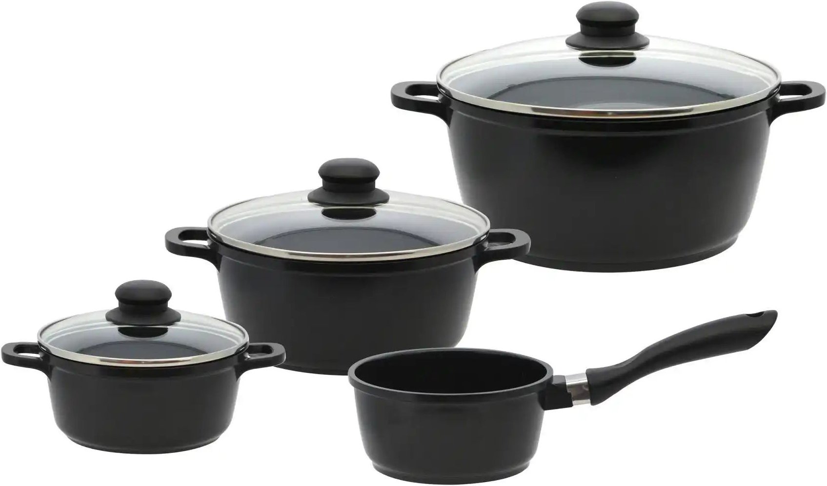 Thumbnail - ELO Topfset 4-teilig BLACK CAST ¦ schwarz ¦ Aluminium ¦ Maße (cm): B: 47,5 H: 18 Töpfe & Pfannen & Zubehör > Topf und ...