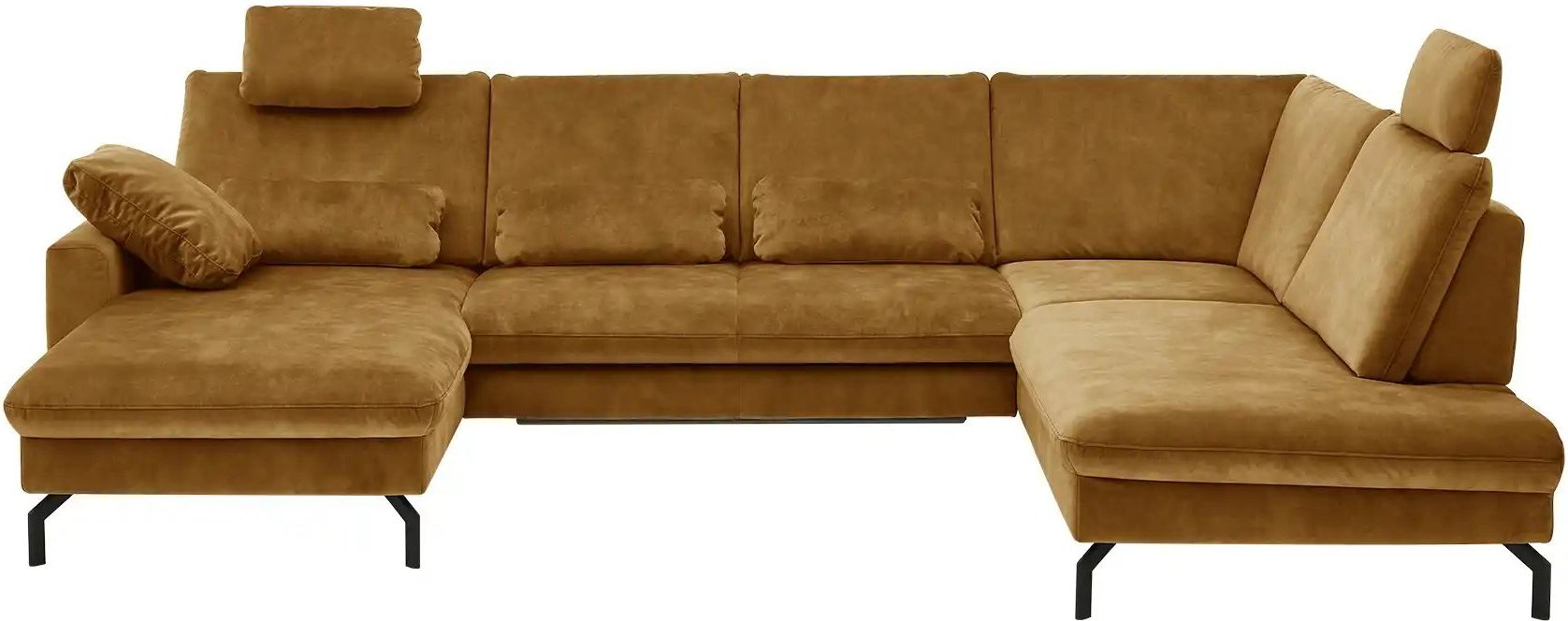 meinSofa Wohnlandschaft aus Mikrofaser Grace ¦ gold ¦ Maße (cm): B: 332 H: 89 T: 220.0 Polstermöbel > Sofas > Wohnlandsc...