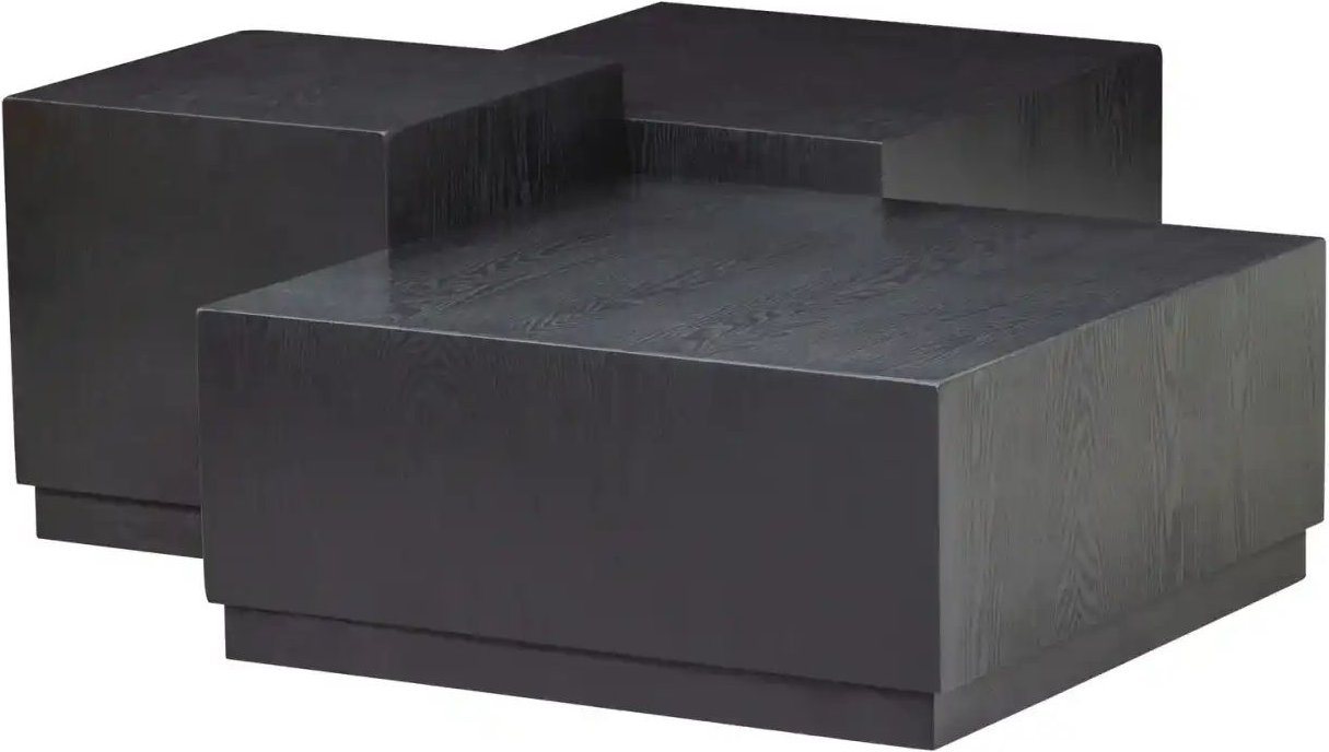 WOOOD Couchtisch 3er-Set ¦ schwarz ¦ Maße (cm): B: 70 H: 30 Tische > Couchtische > Couchtische rechteckig - Höffner