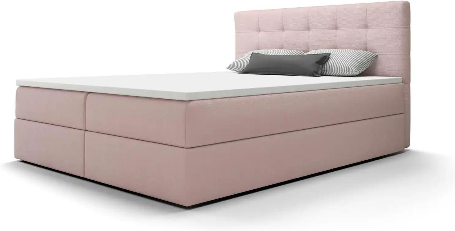 Boxbett mit Stauraum Matratze H3 und Topper Fado 2 ¦ rosa/pink ¦ Maße (cm): B: 140 H: 102 Betten > Komfortbetten - Höff...