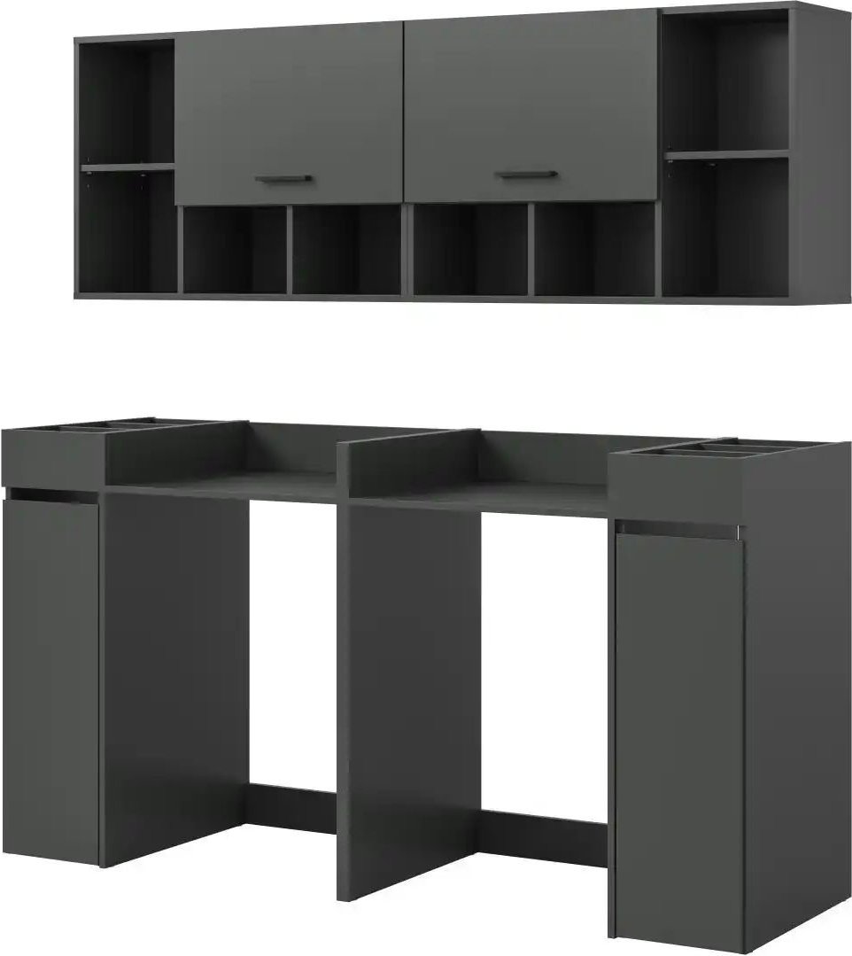 Waschmaschinenumbau Set Frillensee ¦ grau ¦ Maße (cm): B: 190 H: 195 Schränke > Badschränke > Komplett-Badkombinationen...