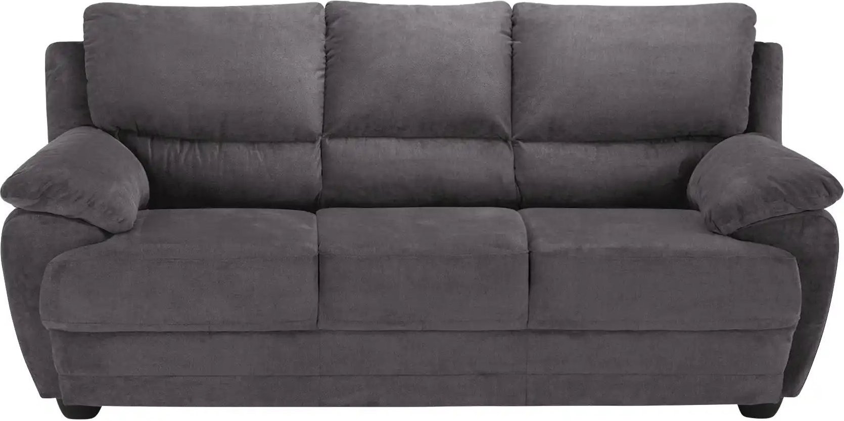 uno Sofa 3-sitzig aus Mikrofaser Nebolo ¦ grau ¦ Maße (cm): B: 209 H: 97 T: 100.0 Polstermöbel > Sofas > 3-Sitzer - Höff...