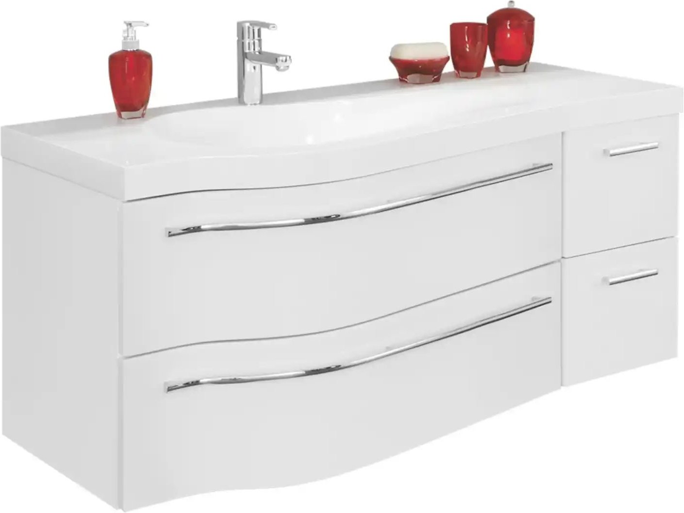 Waschtischkombination Schwielowsee ¦ weiß ¦ Maße (cm): B: 120,6 H: 49,5 T: 51.5 Schränke > Badschränke > Waschbecken-un...