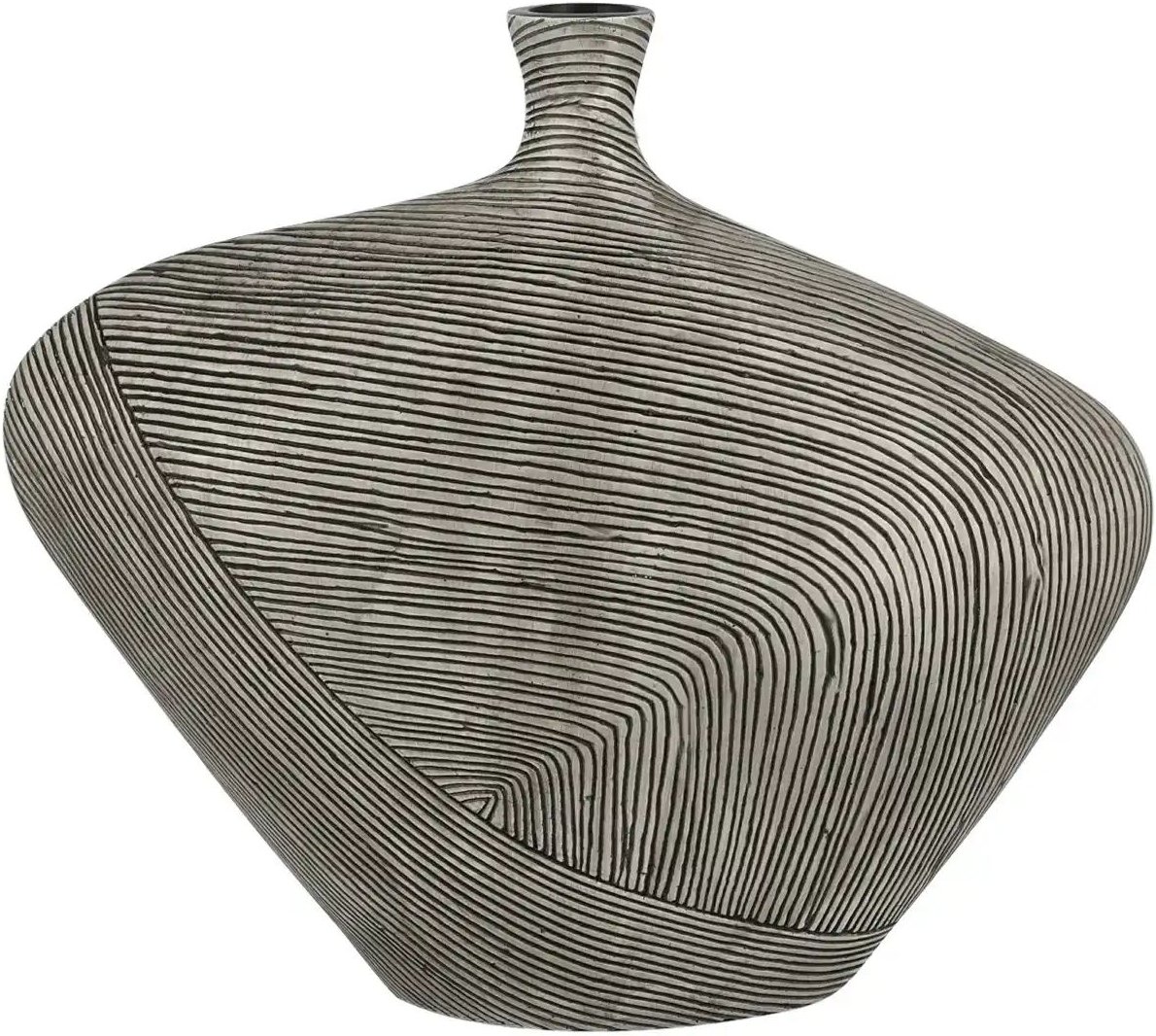 Deko Vase ¦ grau ¦ Polyresin (Kunstharz) ¦ Maße (cm): B: 40 H: 35,5 T: 15.5 Accessoires > Vasen - Höffner
