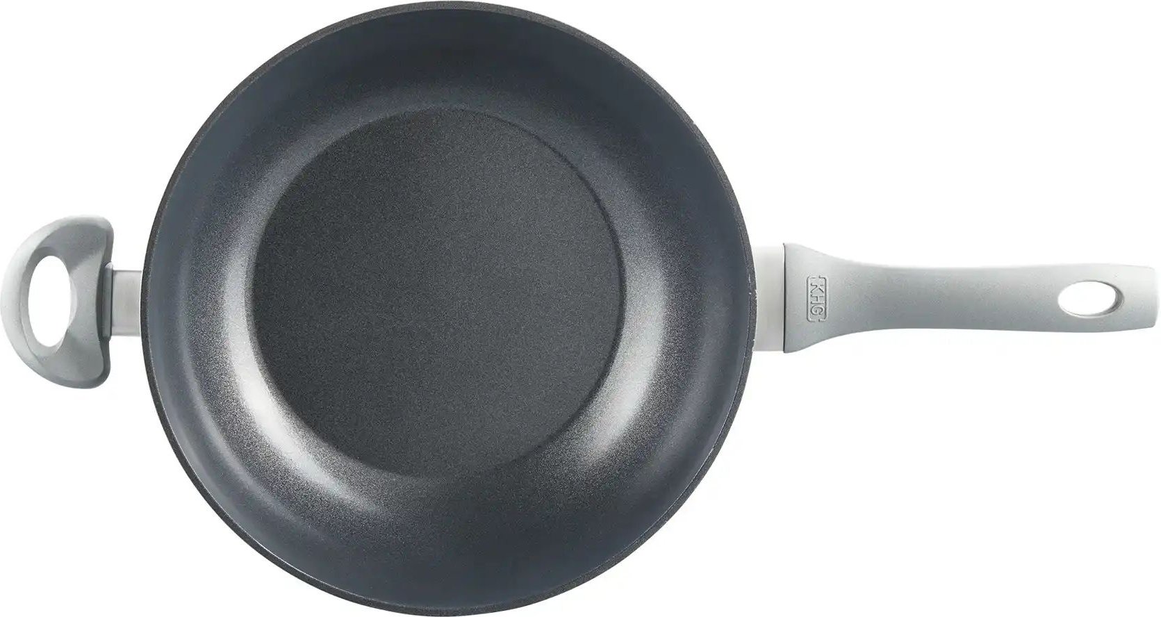 KHG Wokpfanne ¦ schwarz ¦ Aluminium,Kunststoff ¦ Maße (cm): H: 7 Ø: 24 Töpfe & Pfannen & Zubehör > Pfannen > Bratpfan...