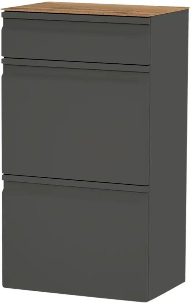 Wohnwert Hängeschrank Leo ¦ grau ¦ Maße (cm): B: 53 H: 94 T: 36.0 Garderoben & Kleiderstangen > Garderoben Schuhschränk...