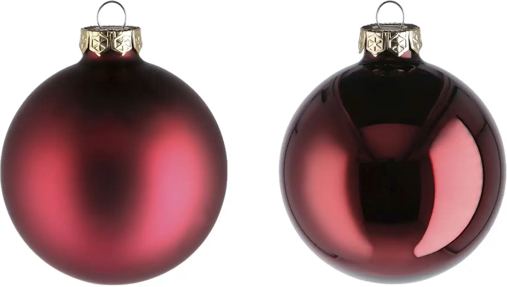 Weihnachtskugel  6er Set   ¦ rot ¦ Glas,Aluminium Ø: 8 Weihnachten - Höffner