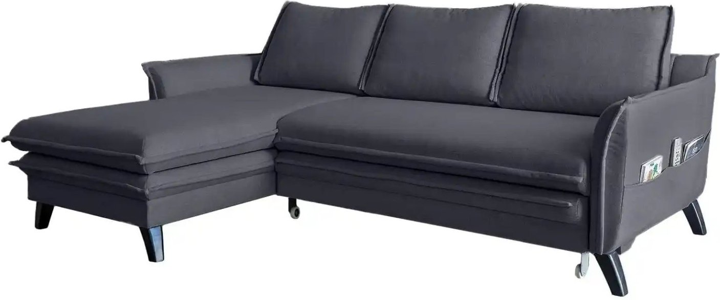 Miuform Ecksofa mit Schlaffunktion Charming Charlie ¦ grau ¦ Maße (cm): B: 228 H: 90 Polstermöbel > Sofas > Ecksofas - H...