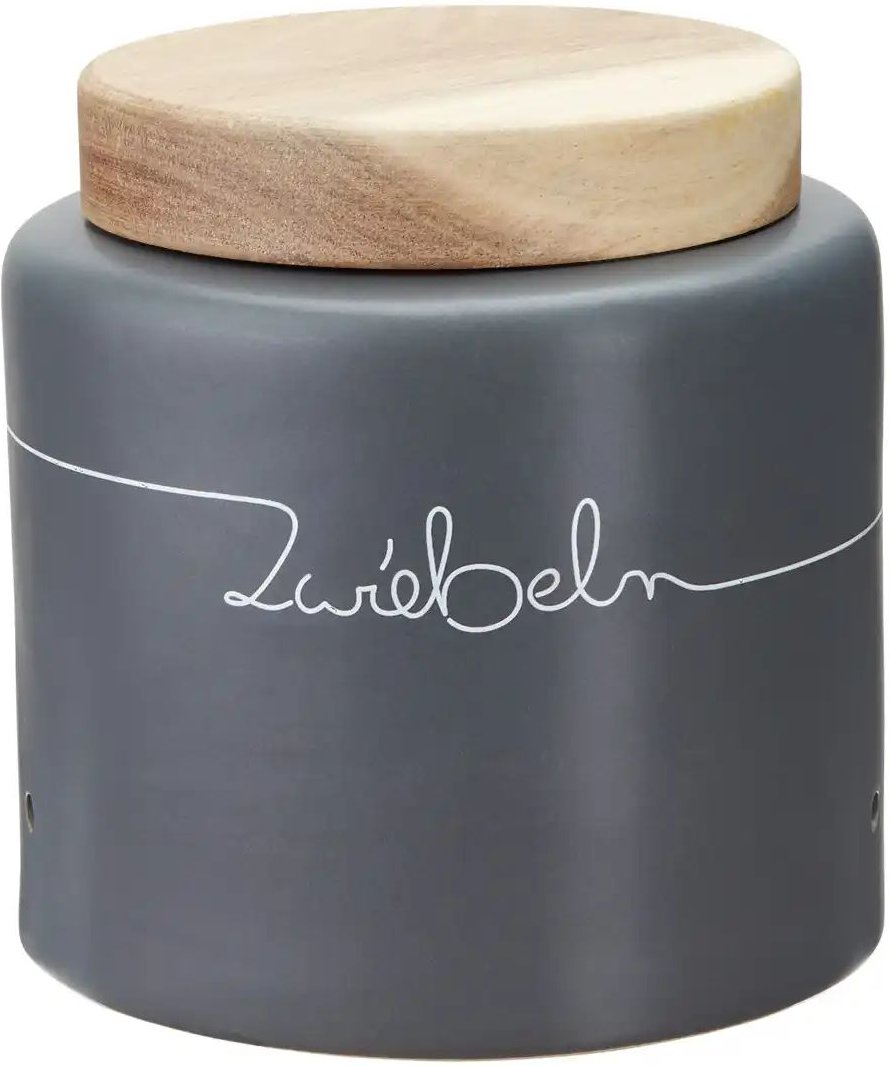 KHG Aufbewahrungsdose Zwiebeln ¦ grau ¦ Maße (cm): H: 17 Ø: 16.5 Küchenzubehör & Helfer > Küchenhelfer - Höffner