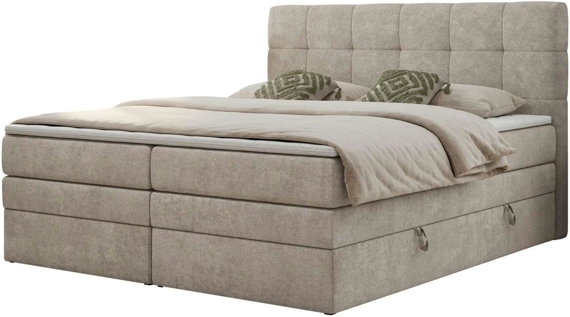 Boxspringbett mit Bettkasten Luka King ¦ beige ¦ Maße (cm): B: 160 H: 110 Betten > Boxspringbetten - Höffner