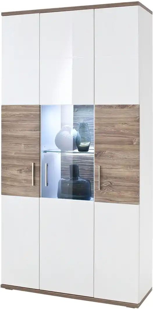 uno Kombi-Vitrine Zypern ¦ weiß ¦ Maße (cm): B: 100 H: 199 T: 37.0 Schränke > Vitrinen - Höffner