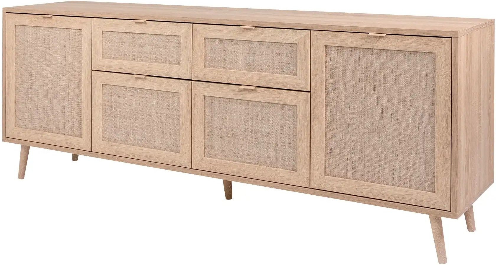 Sideboard Rafia ¦ holzfarben ¦ Maße (cm): B: 180 H: 71 T: 40.0 Kommoden & Sideboards > Sideboards - Höffner