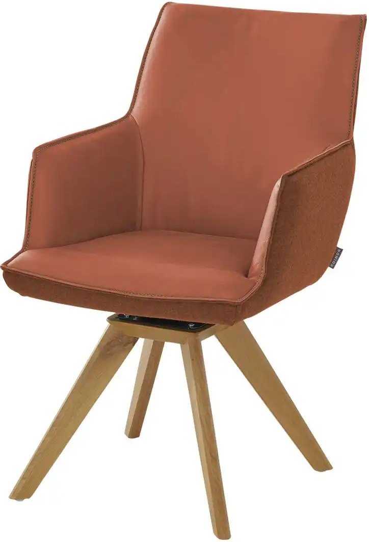 KOINOR Armlehnstuhl Leder Schwof ¦ braun ¦ Maße (cm): B: 57 H: 90 T: 66.0 Stühle > Esszimmerstühle > Esszimmerstühle mi...