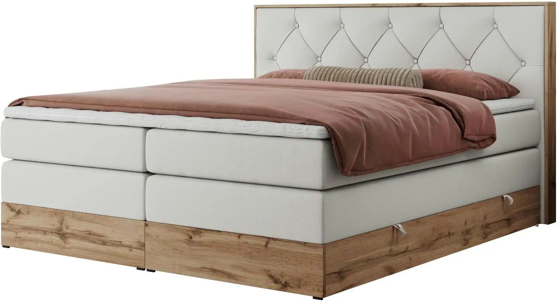 Boxspringbett mit Bettkasten Veneto King ¦ weiß ¦ Maße (cm): B: 208 H: 115 Betten > Boxspringbetten - Höffner