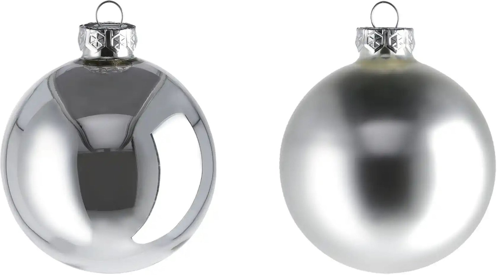 Weihnachtskugel 6er Set ¦ silber ¦ Glas,Aluminium Ø: 8 Weihnachten - Höffner