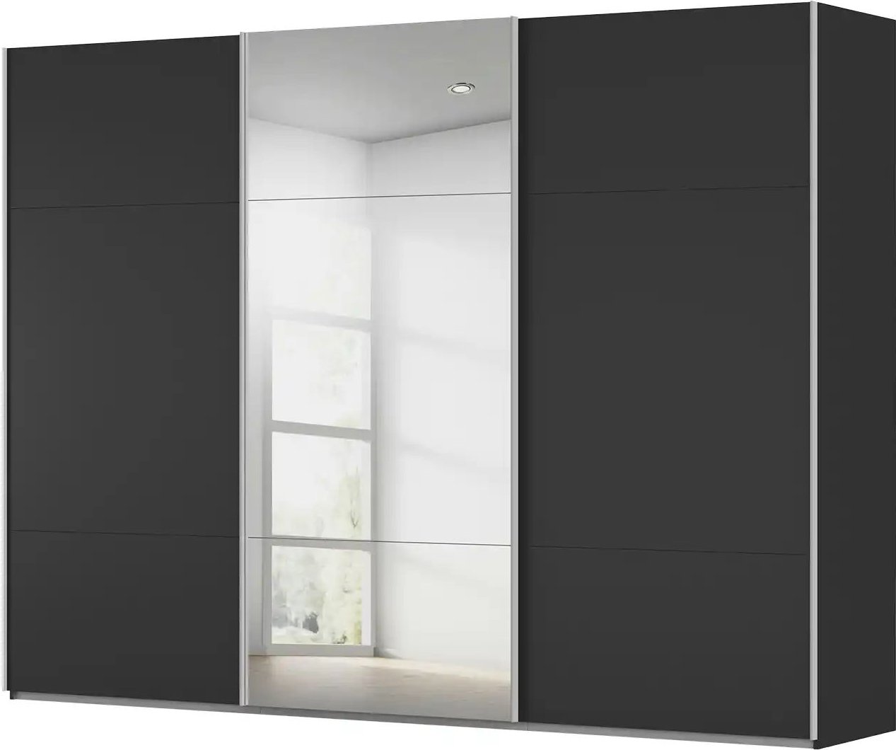 meinSchrank Schwebetürenschrank inklusive Zubehör Regina ¦ schwarz ¦ Maße (cm): B: 301 H: 223 T: 68.0 Schränke > Kleider...