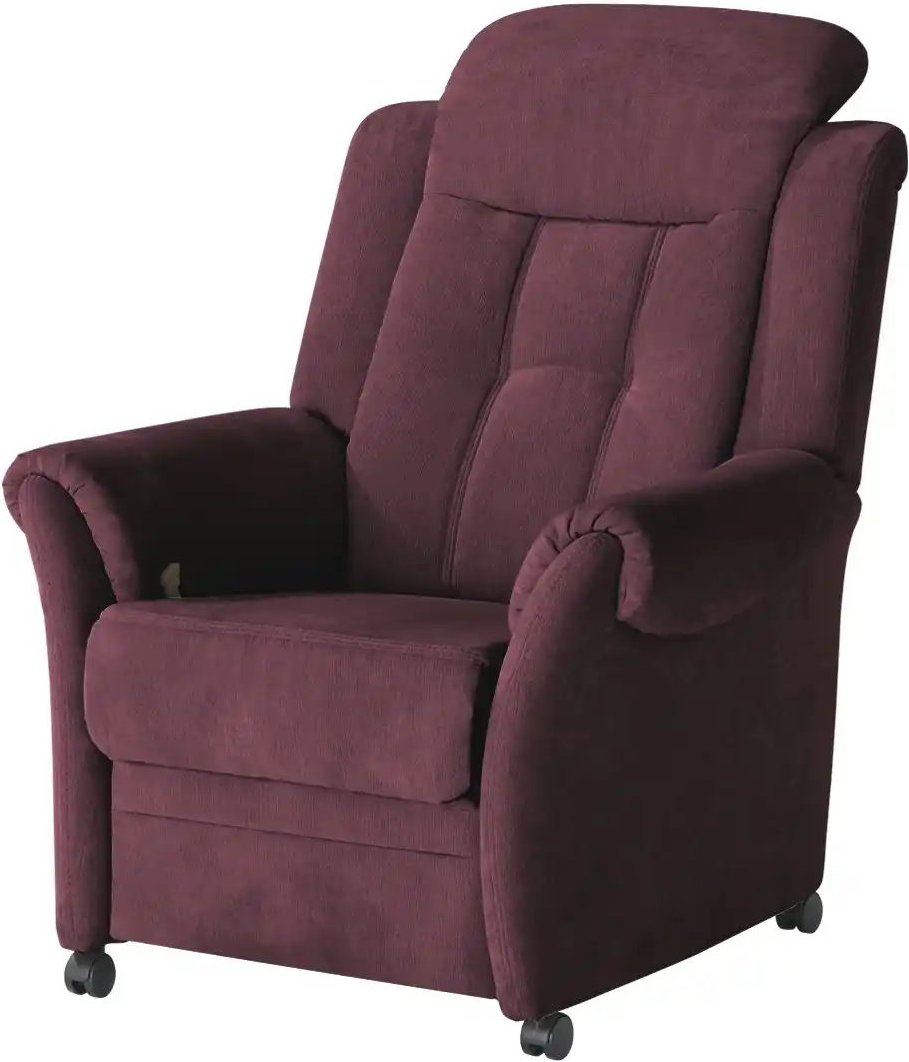 Polstermöbel Oelsa Fernsehsessel auf Rollen Andorra ¦ rot ¦ Maße (cm): B: 87 H: 108 T: 110.0 Polstermöbel > Sessel > Fer...