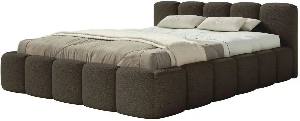 Selsey Polsterbett in Bouclé Cloudy Low ¦ braun ¦ Maße (cm): B: 160 H: 72 Betten > Polsterbetten - Höffner