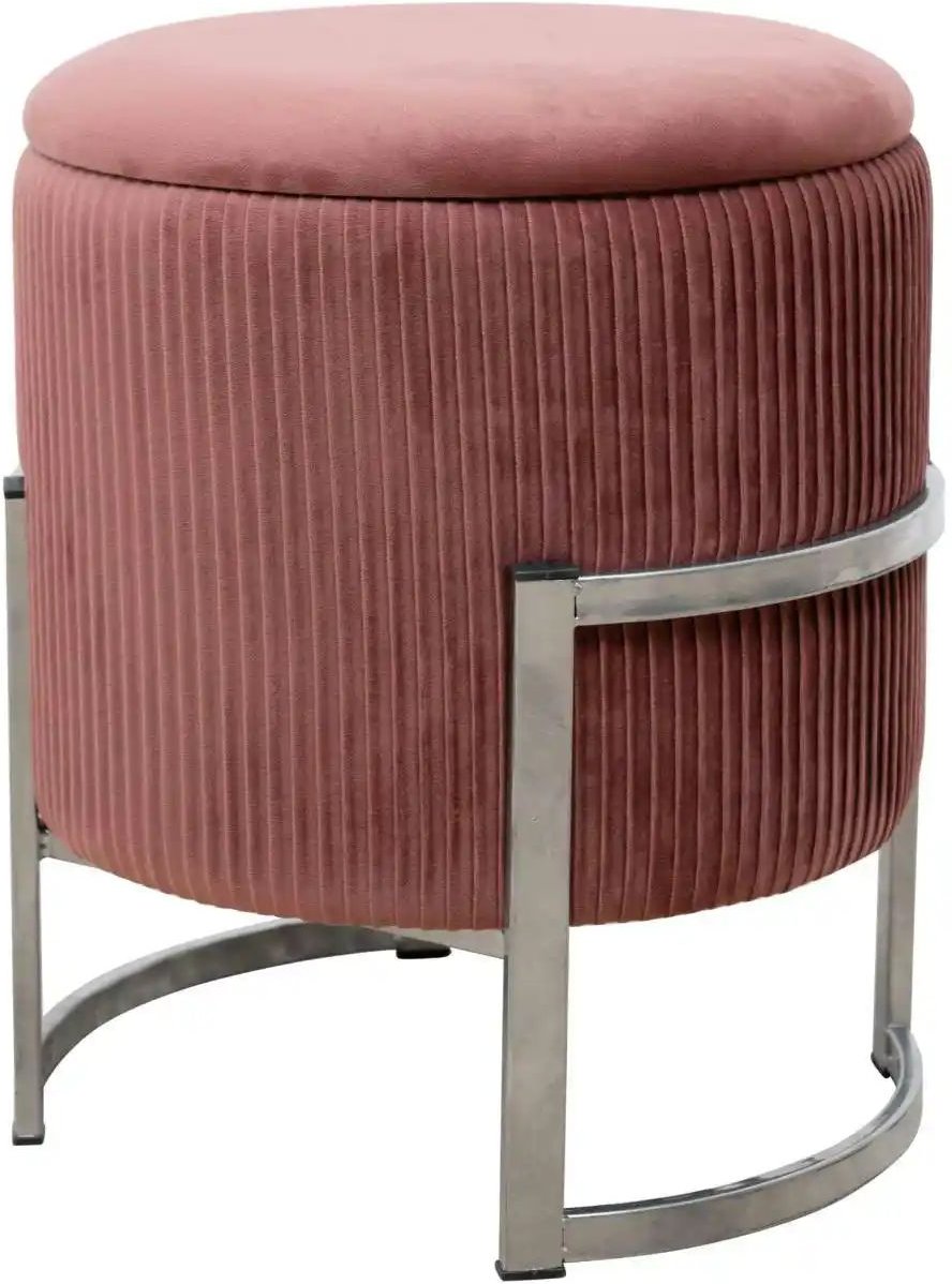 Pouf mit Stauraum Paloma ¦ rosa/pink Ø: 40 Polstermöbel > Hocker - Höffner