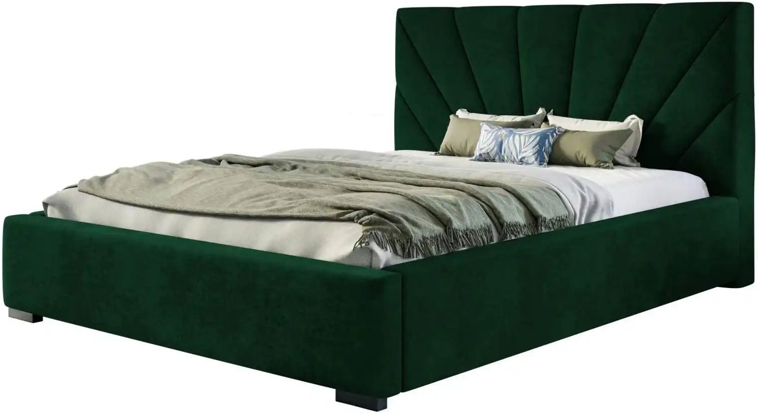 Polsterbett mit Stauraum Slough ¦ grün ¦ Maße (cm): B: 200 H: 104 Betten > Polsterbetten - Höffner