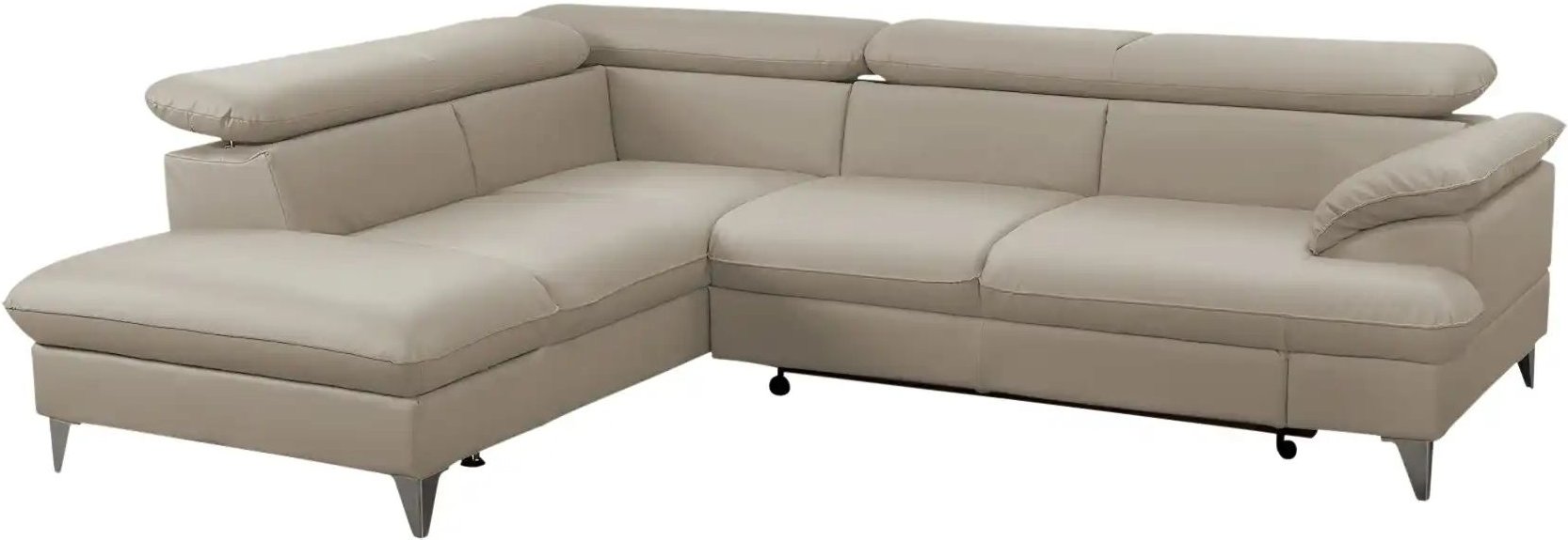 Thumbnail - uno Ecksofa aus Kunstleder David ¦ beige ¦ Maße (cm): B: 208 H: 74 T: 256.0 Polstermöbel > Sofas > Ecksofas - Höffner
