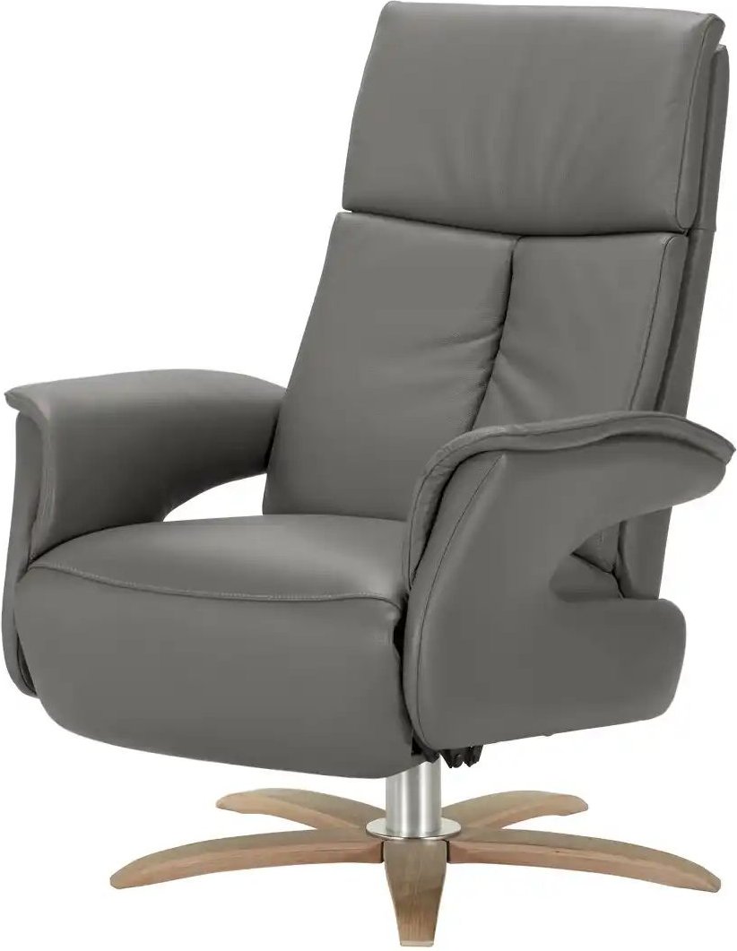 Nils Olsen Relaxsessel aus Leder Lia ¦ grau ¦ Maße (cm): B: 78 H: 108 T: 86.0 Polstermöbel > Sessel > Relaxsessel - Höf...