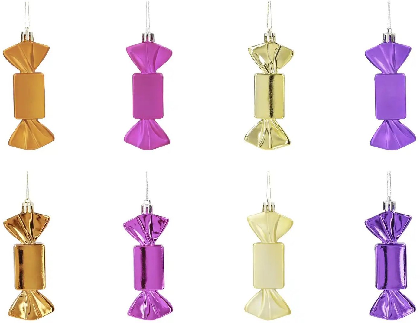 Anhänger Bonbons 6er-Set   ¦ mehrfarbig ¦ Kunststoff ¦ Maße (cm): B: 4 H: 2,5 Weihnachten - Höffner