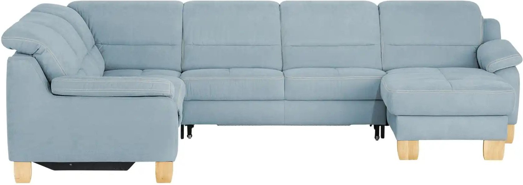meinSofa Wohnlandschaft aus Mikrofaser Hanna ¦ blau ¦ Maße (cm): B: 322 H: 84 T: 264.0 Polstermöbel > Sofas > Schlafsofa...