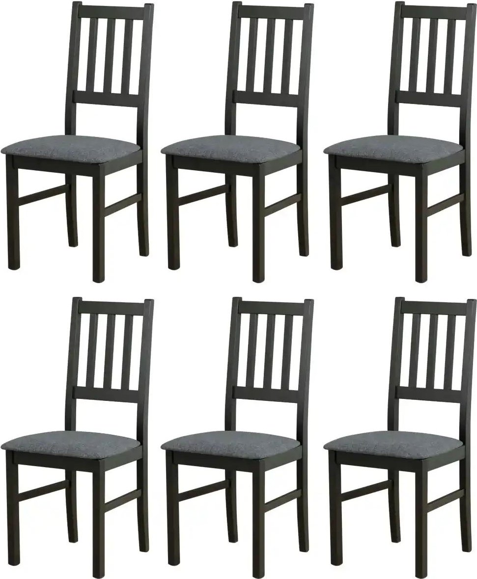 Esszimmerstuhl 6er-Set Markus ¦ schwarz ¦ Maße (cm): B: 43 H: 94 Stühle > Küchenstühle > Polster Küchenstühle - Höffner