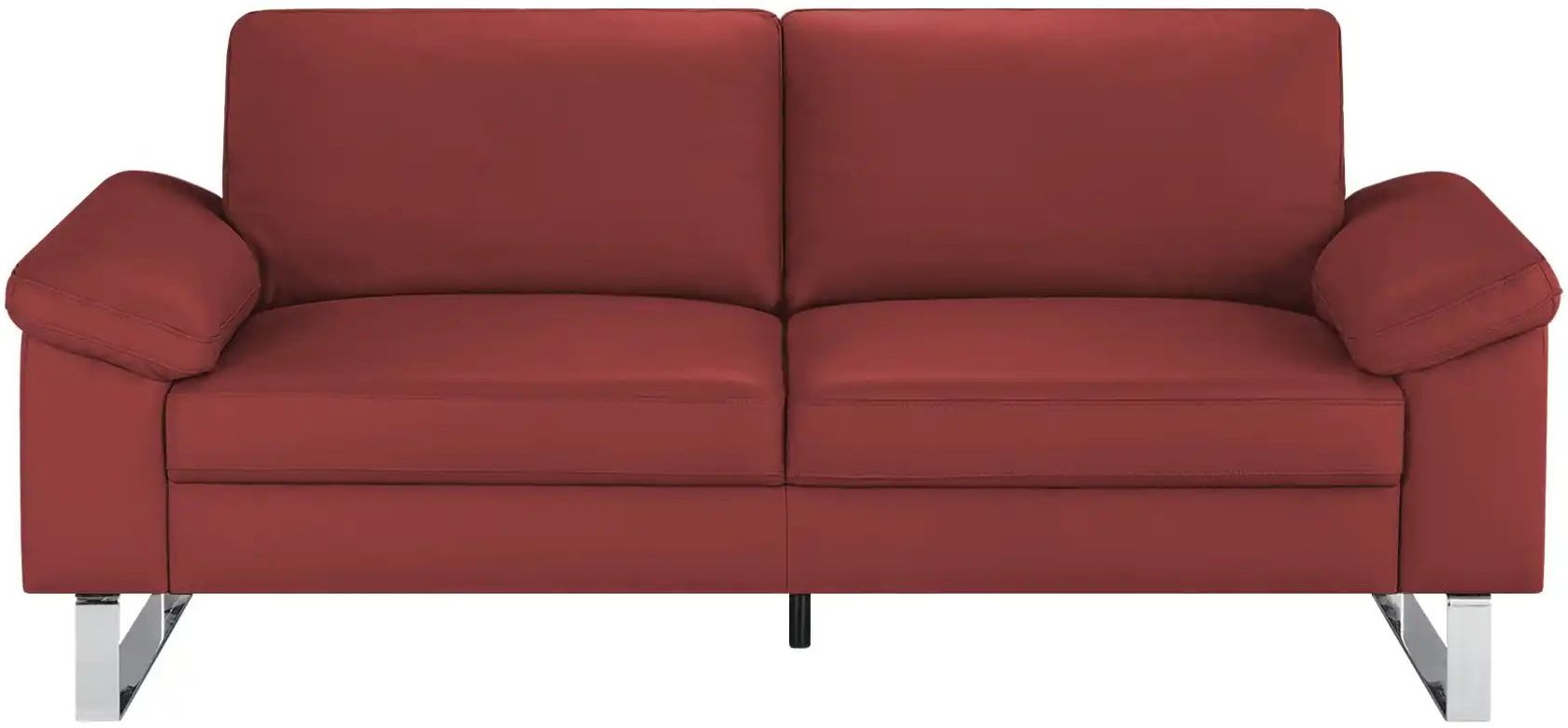 Max Schelling Ledersofa mit Kufengestell Maximum ¦ rot ¦ Maße (cm): B: 204 H: 89 T: 97.0 Polstermöbel > Sofas > 2-Sitzer...