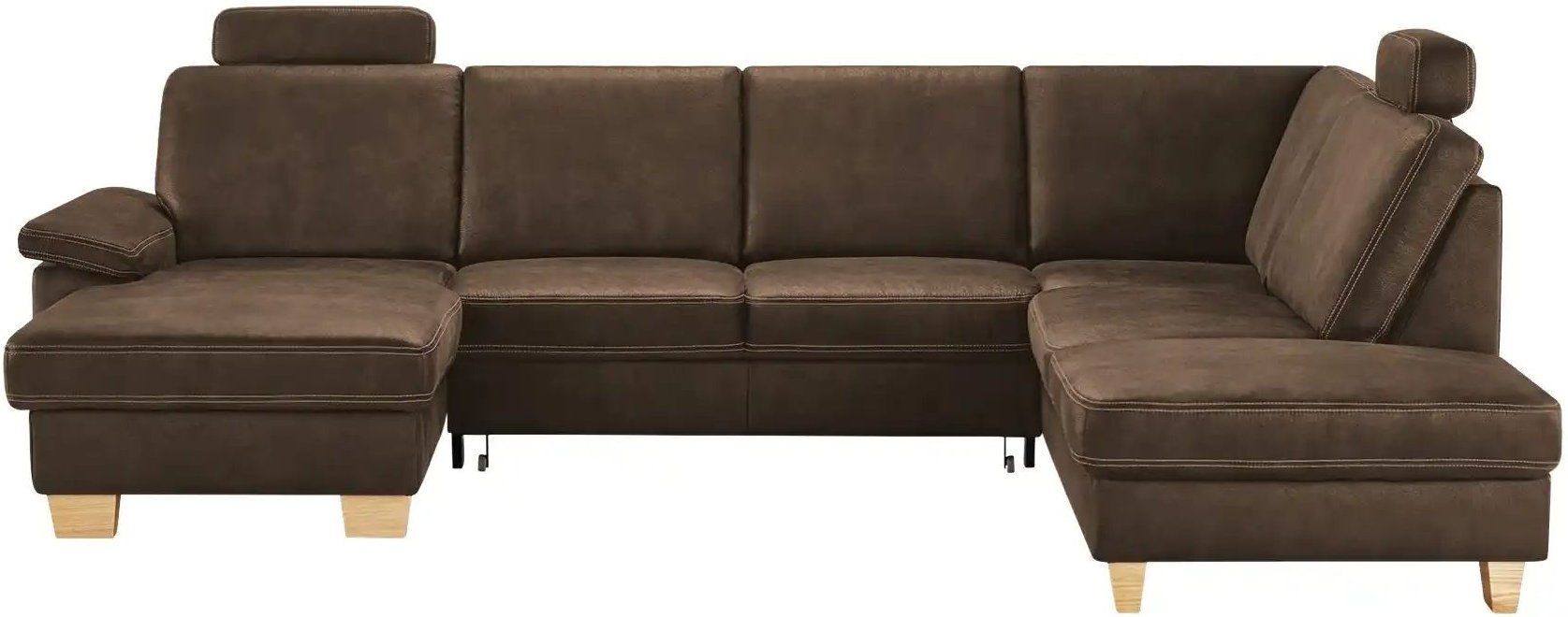 Thumbnail - meinSofa Wohnlandschaft Kunstleder Samu ¦ braun ¦ Maße (cm): B: 316 H: 90 T: 235.0 Polstermöbel > Sofas > Schlafsofas -...