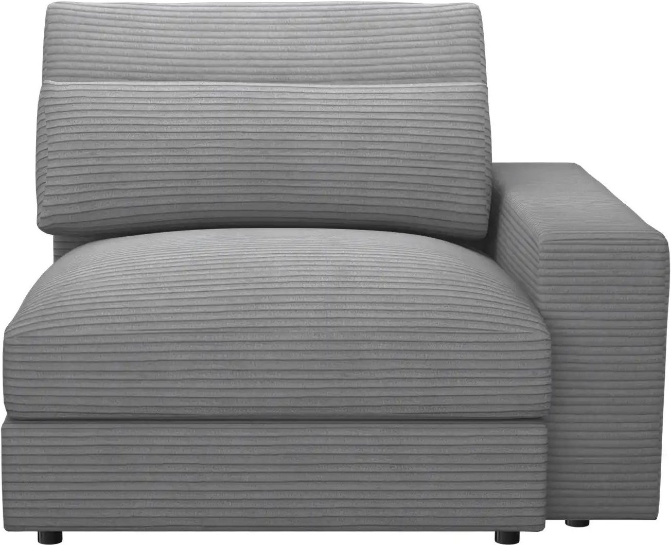 Element Einsitzer Armlehne rechts Branna ¦ grau ¦ Maße (cm): B: 116 H: 88 T: 120.0 Polstermöbel > Sofas > Modulsofas - H...
