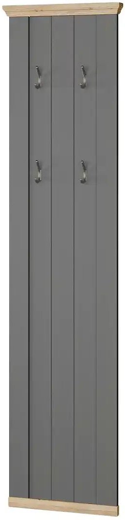 Garderobenpaneel Countryside ¦ grau ¦ Holzwerkstoff ¦ Maße (cm): B: 46,4 H: 190 T: 4.7 Garderoben & Kleiderstangen > Wa...